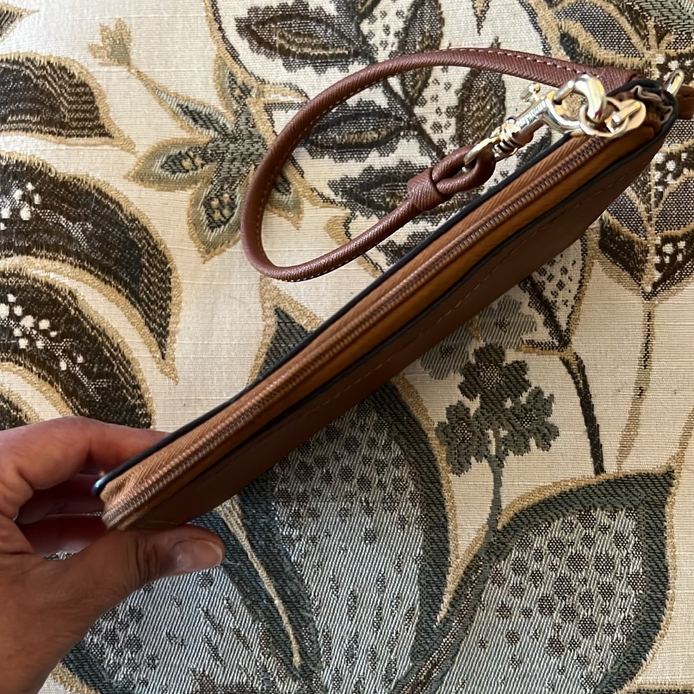 Karl Lagerfeld Paris Caramel Wristlet Wallet - Picture 10 of 13